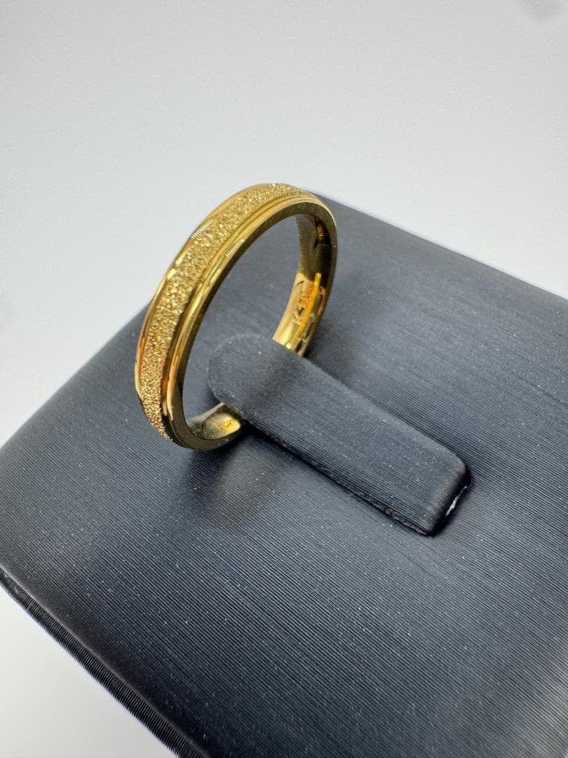 《日本製18金》K18ゴールド テクスチャーリング1.84g 11号 即日発送