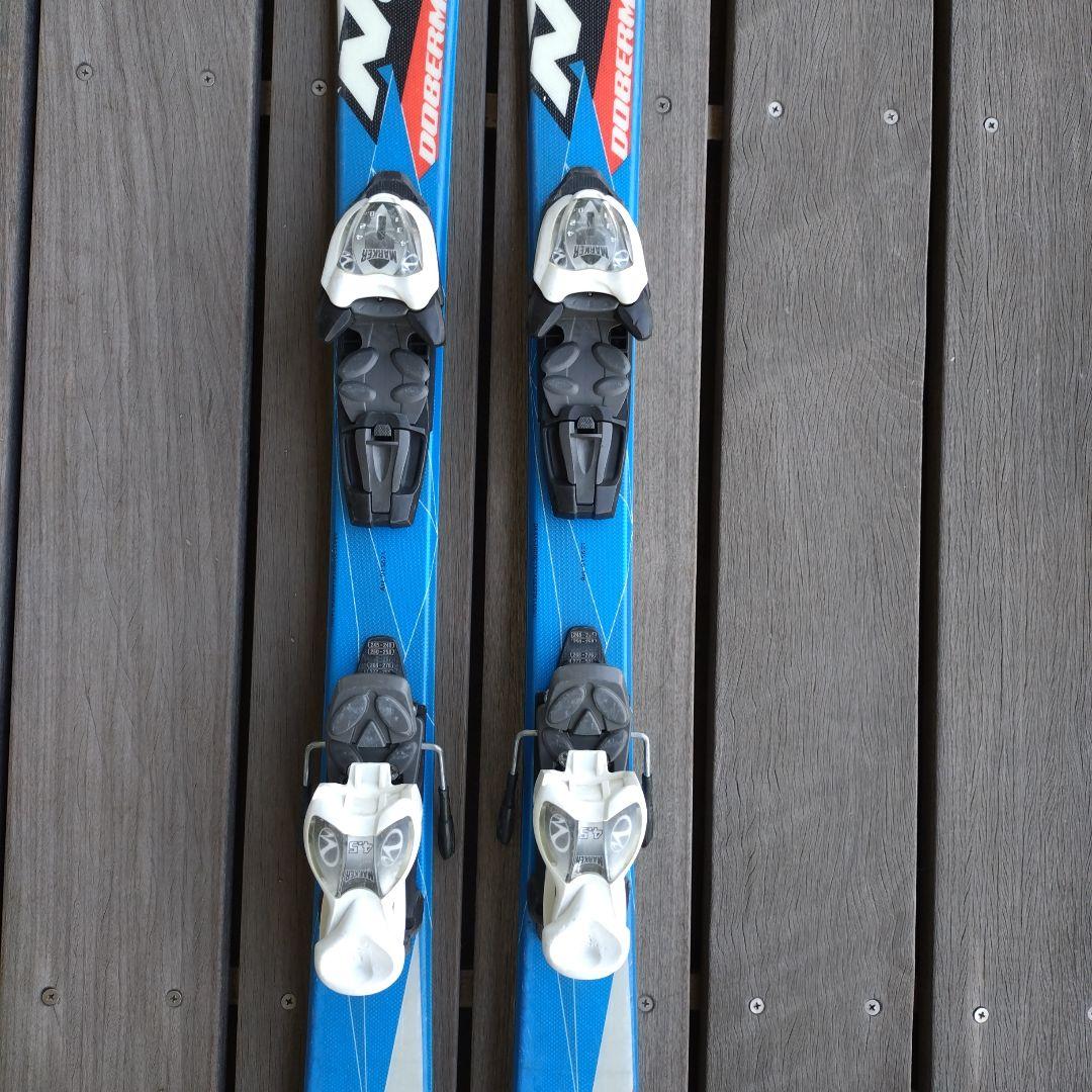【値下げ】Nordica スキー板130センチ　ビンディング、ストック付き。