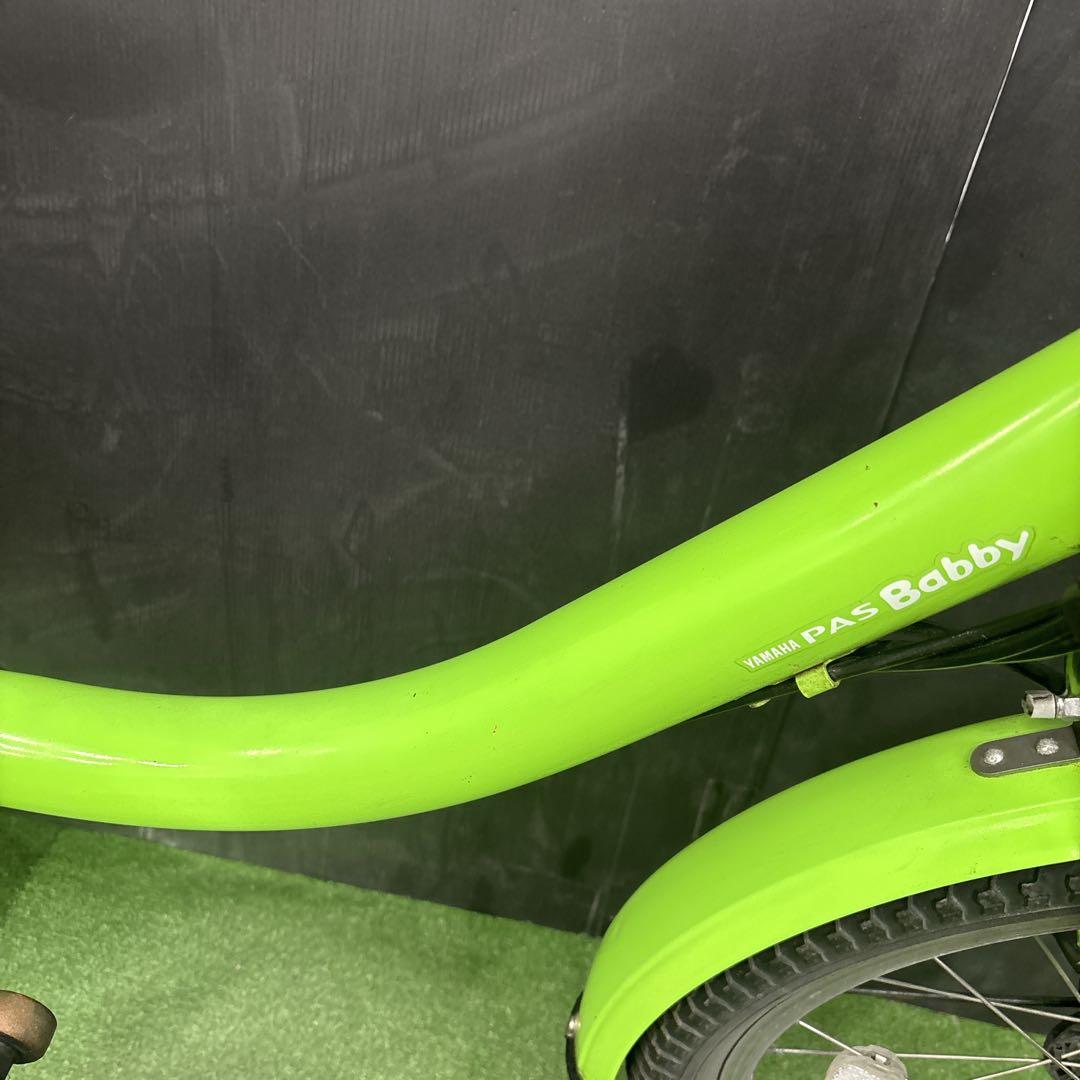 電動自転車 YAMAHA PAS Babby キミドリ 3人乗り対応　31★