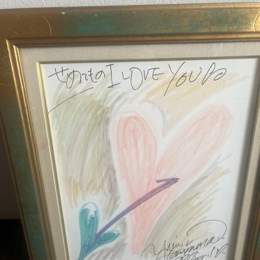 谷村有美　直筆サイン入り絵画　 神谷町Live出演時の物