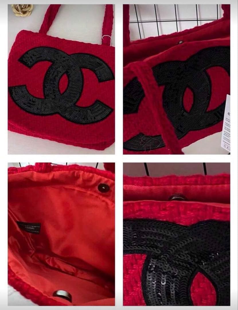 ⚠︎専用⚠︎くまのプーさん様⚠︎CHANEL ノベルティトートビッグココマーク レッド