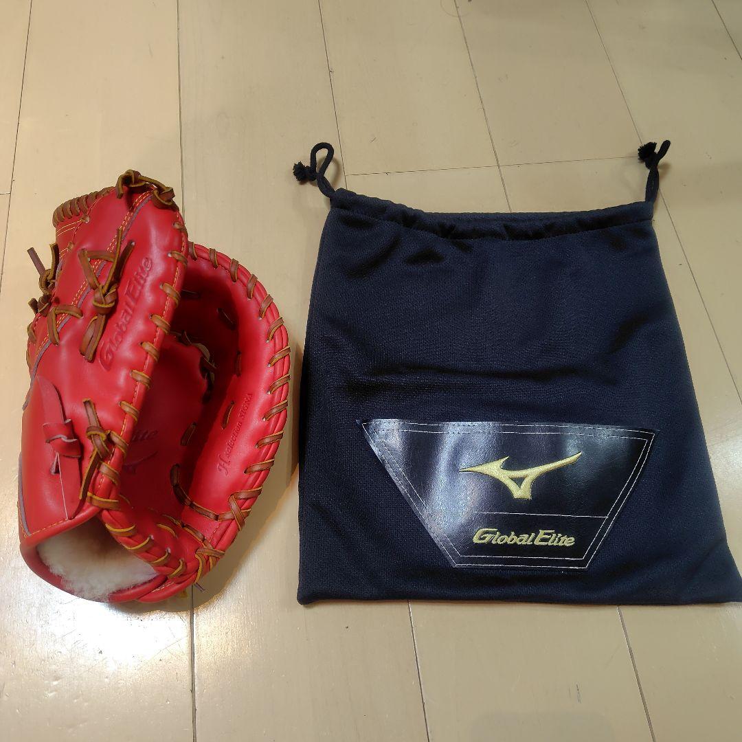 新品 ミズノ Global Elite 硬式ファーストミット 収納袋付き