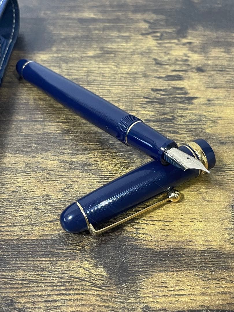試筆のみ　ネイビー　網目　2016 限定　FM パイロット　万年筆　カスタム74
