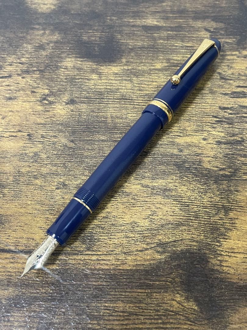 試筆のみ　ネイビー　網目　2016 限定　FM パイロット　万年筆　カスタム74