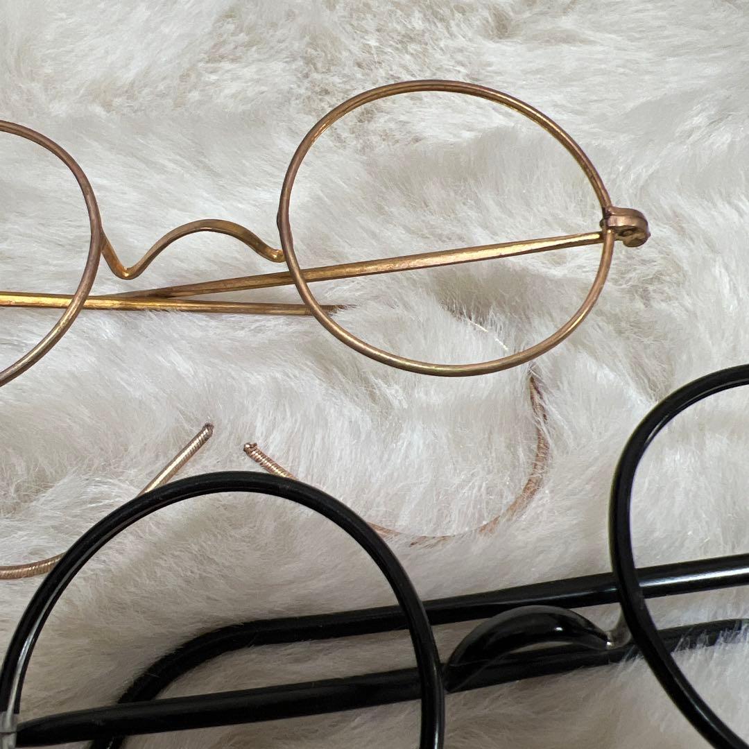 アンティーク メガネ 一山 セル巻き 当時物 2本セット