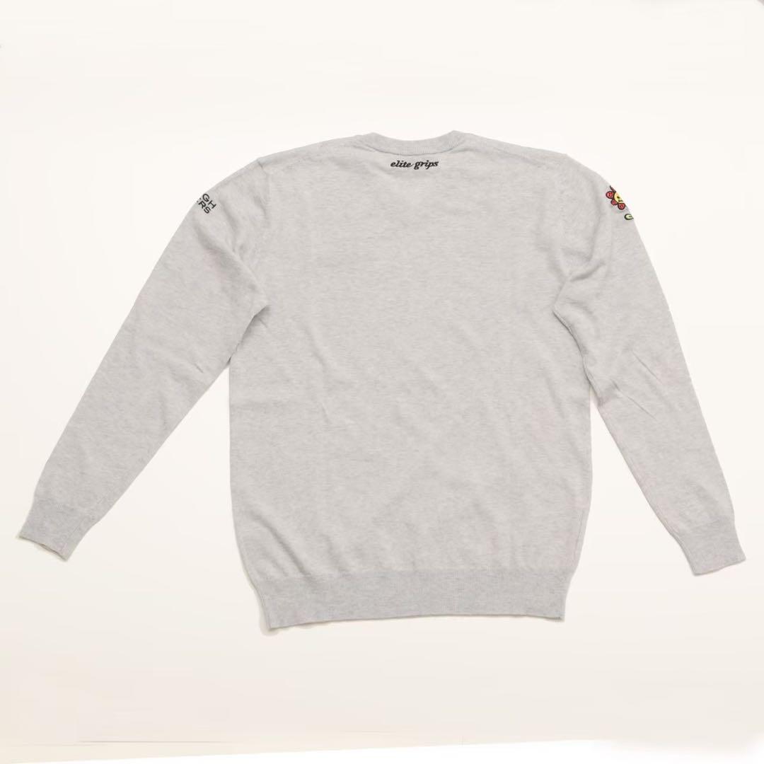 エリートグリップ　Vネックセーター　グレー　新品　Lサイズ