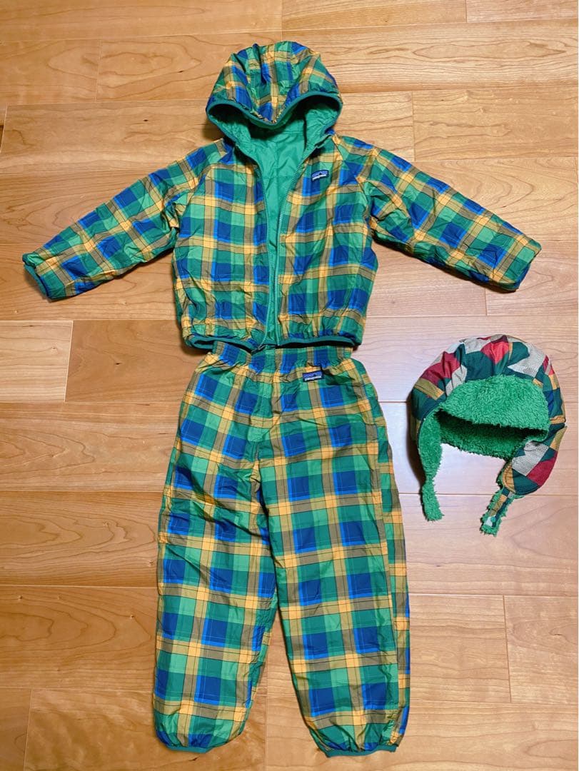 パタゴニア　ダウン　上下セット　リバーシブル　帽子付き