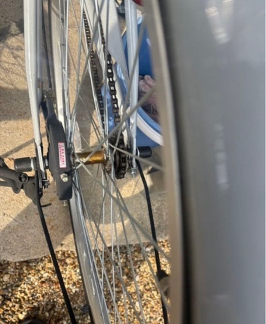 水色ジュニア、低身長、折りたたみ自転車 前面バスケット付きその他付属品付き