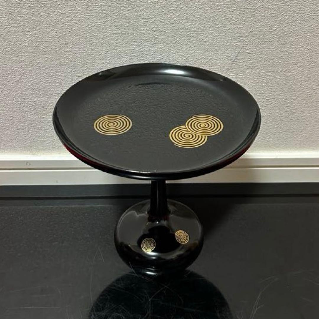 淡々斎好写渦蒔絵高杯　茶道具懐石鵬雲斎坐忘斎即中斎而妙斎棗水指茶杓水屋茶碗釜