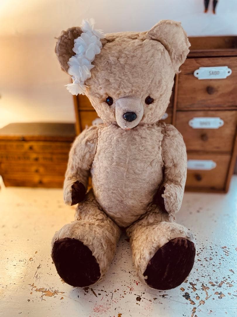 フランス　ヴィンテージベア　モコモコ♡⸝⸝⸝⸝ アンティークベア