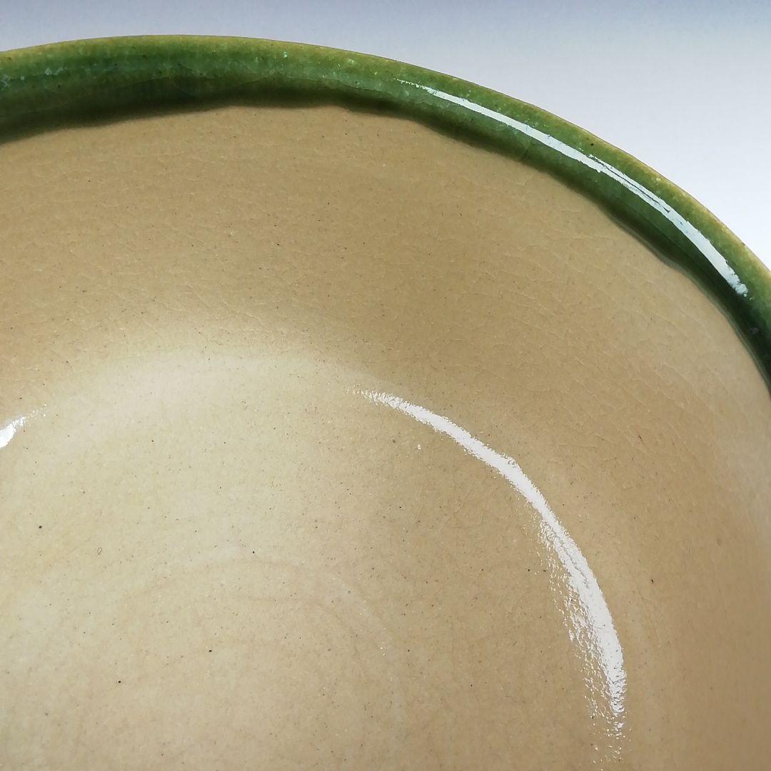 Ｗ１６３　茶碗　『美濃焼』『織部茶碗』『秀泉陶苑 作』　共箱　抹茶碗　茶道具