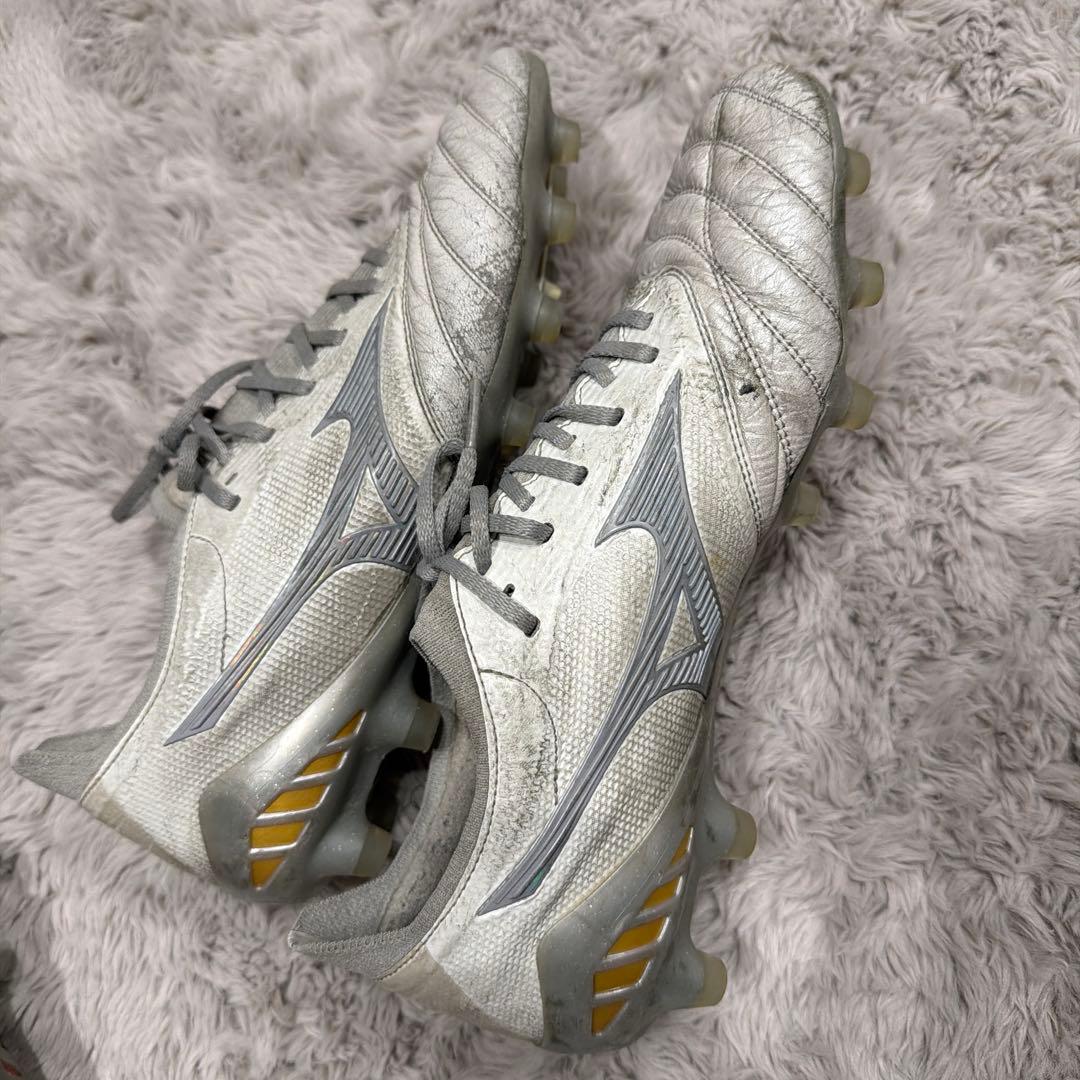 Mizuno サッカーシューズ スパイク シルバー　モレリア