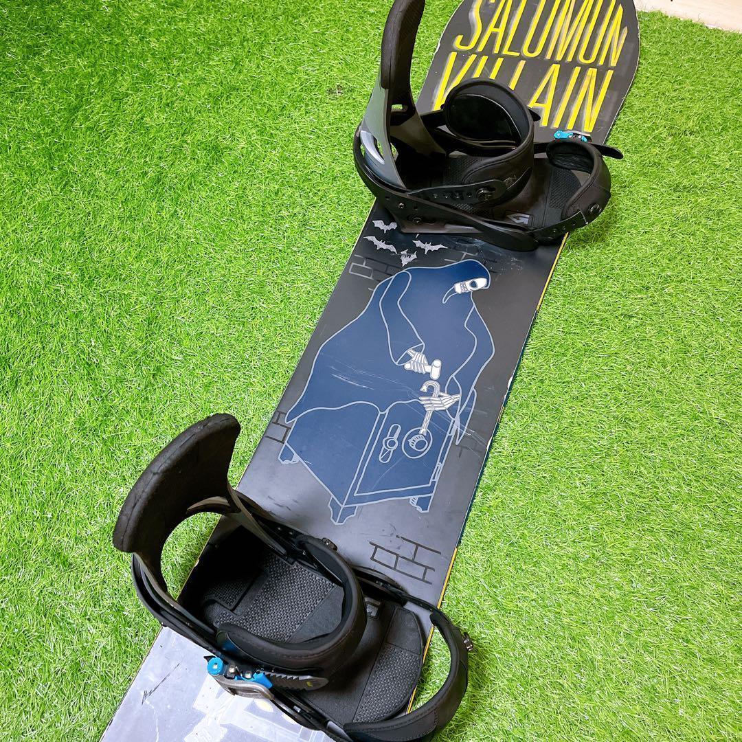 76【メンズ3点】SALOMON VILLAIN 153cm バートンM スノボ