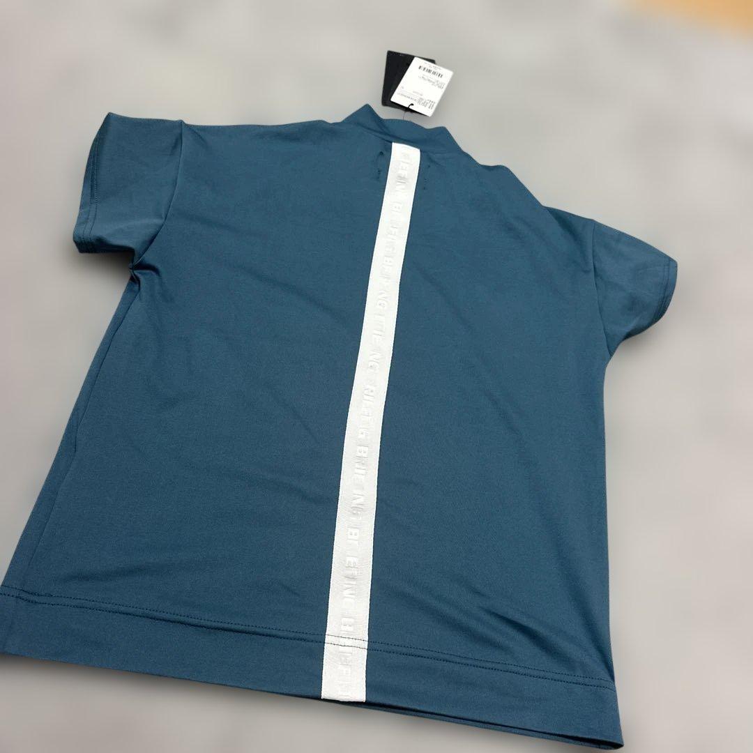 2024 BRIEFING ブルー ハイネックシャツ M