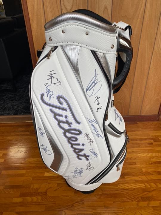 レア　プロ サイン入り　多数　キャディバッグ　タイトリスト