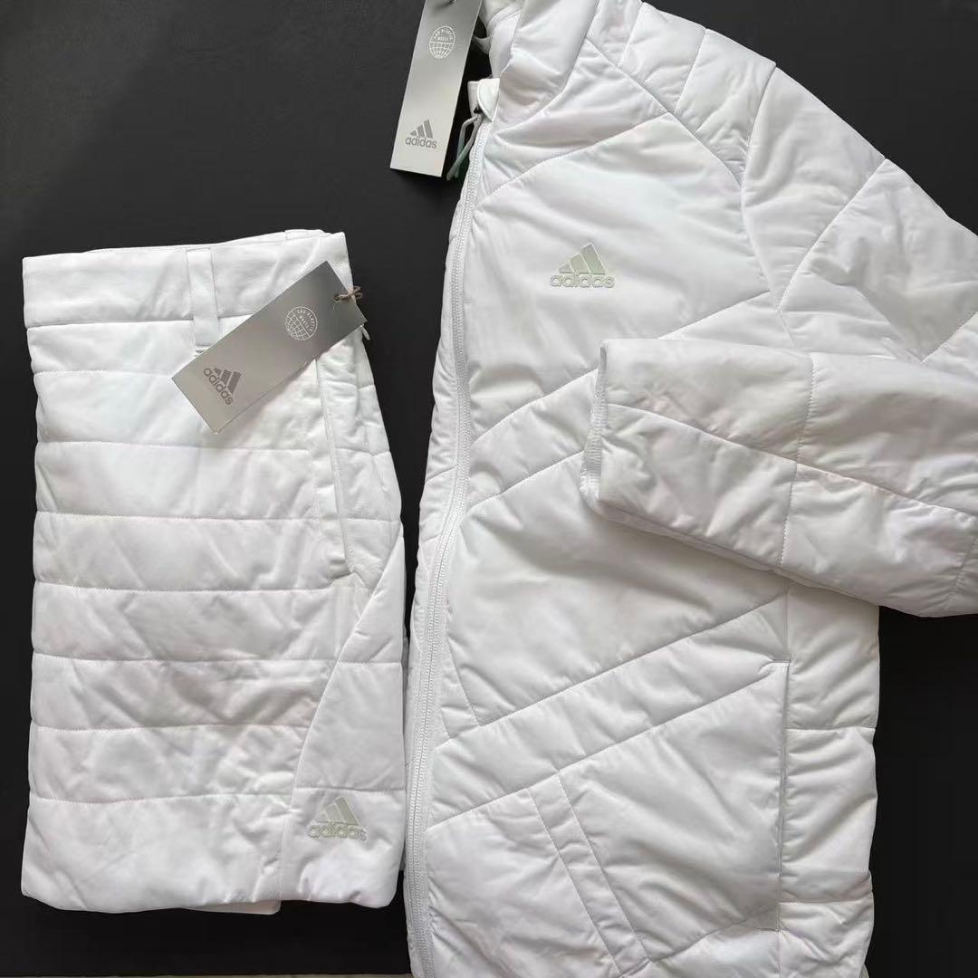 白Lサイズ早い者勝ち‼️ 新品　即日発送アディダスゴルフ女性中綿セットアップ