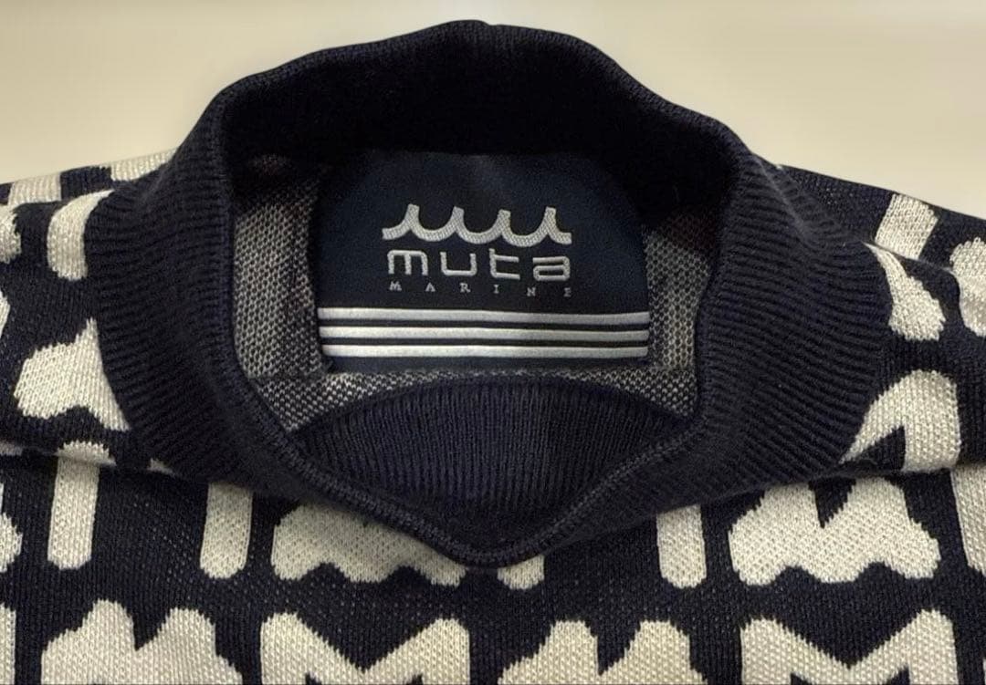 muta MARINE ムータマリン　ウール混　総柄　ニット　ワンピース　S