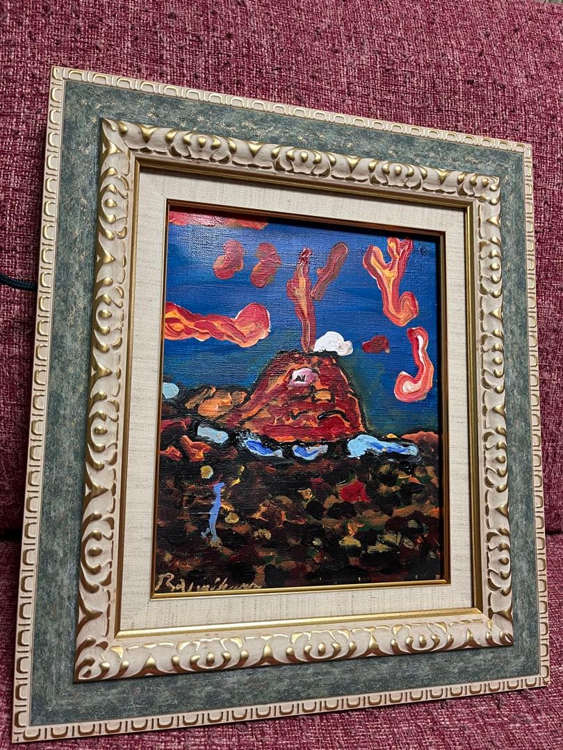 梅原龍三郎 絵画 油彩 油絵 肉筆 額縁