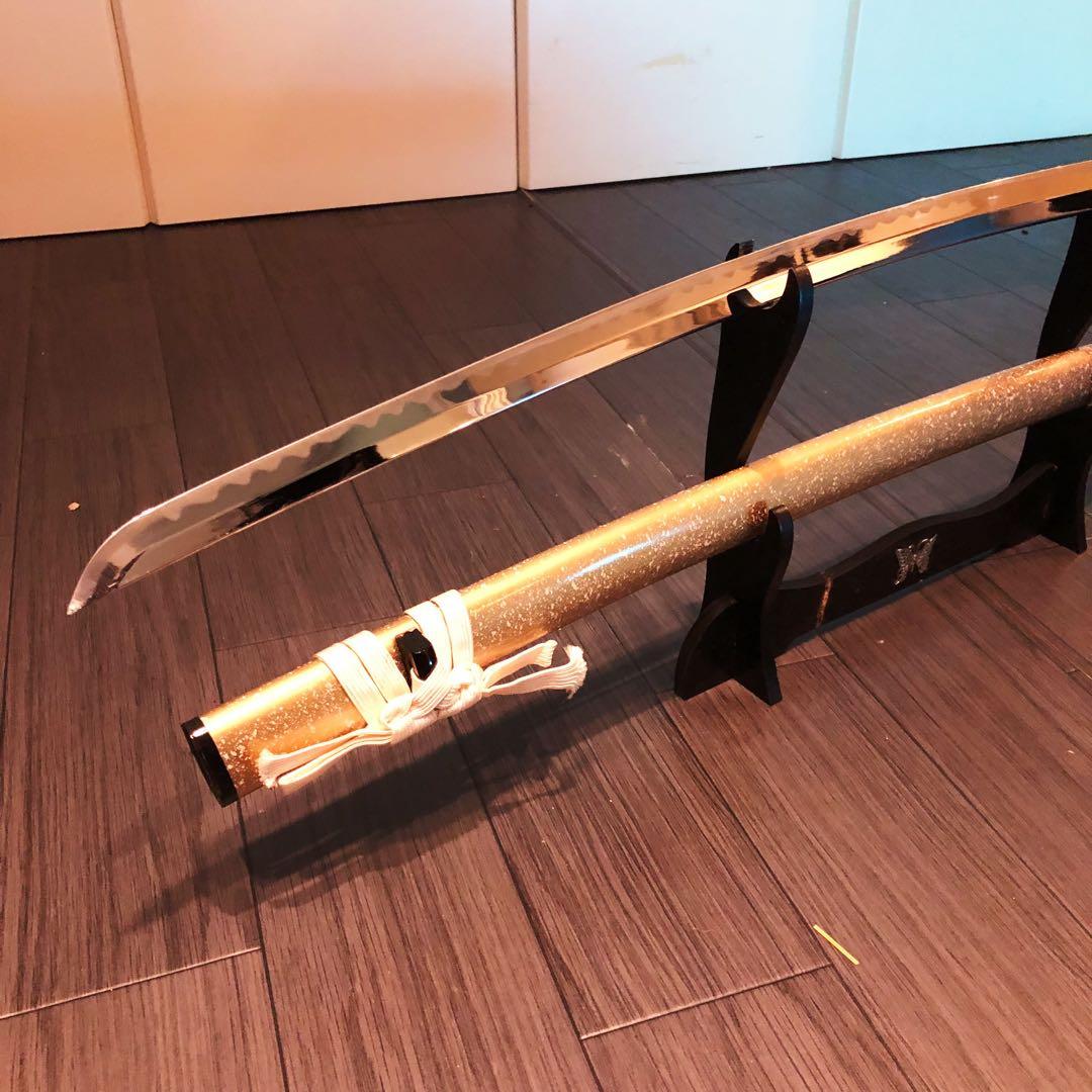 高級模造刀　白金拵え　太刀　本格模造刀