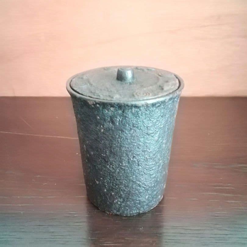 逸品　鉄味最高　古鉄　平安省鋳堂　蓋物　小物入れ　明治金工　和骨董