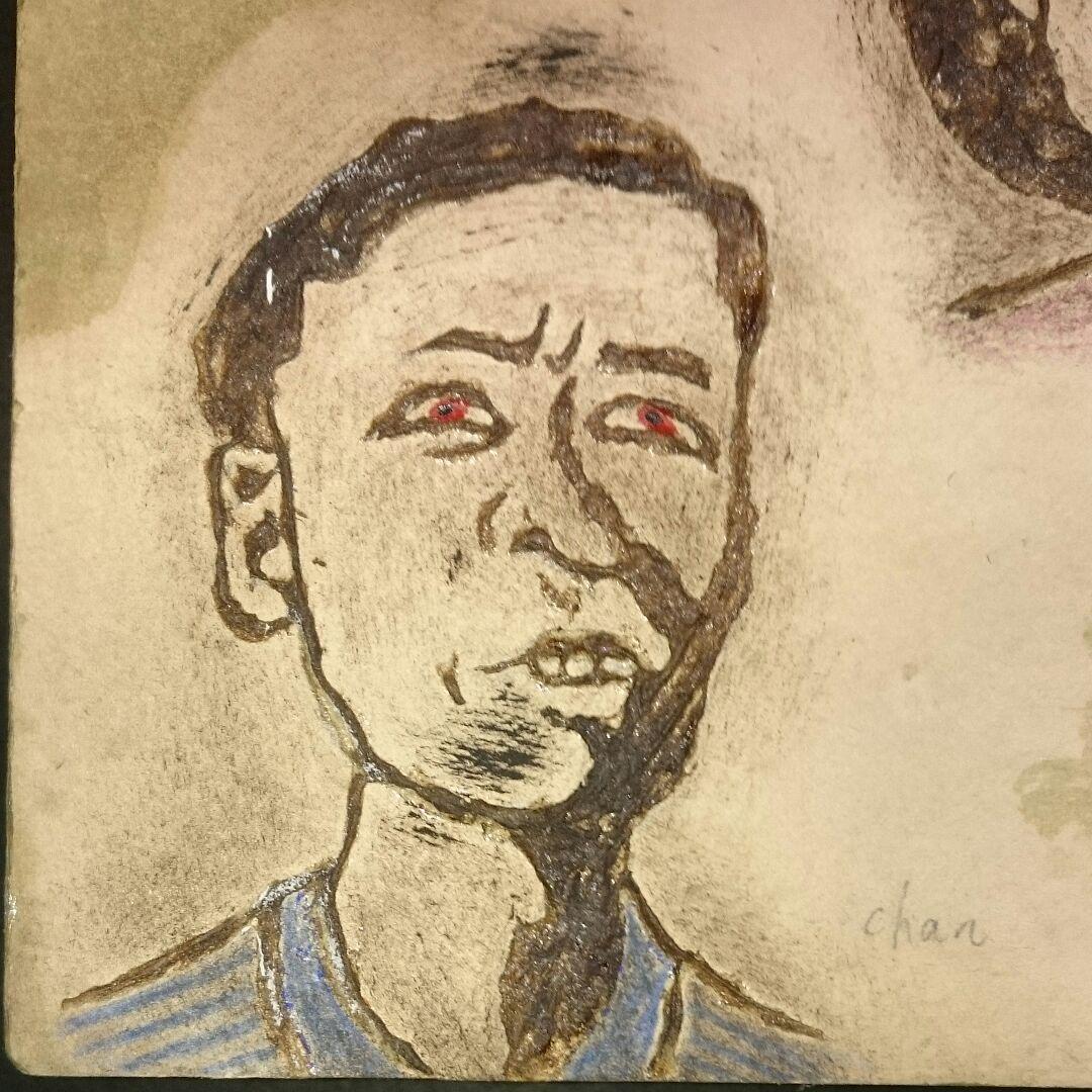 西谷拓磨 「犯人は誰だ」現代ポップアーティスト 油彩 水彩 絵画 本物保証