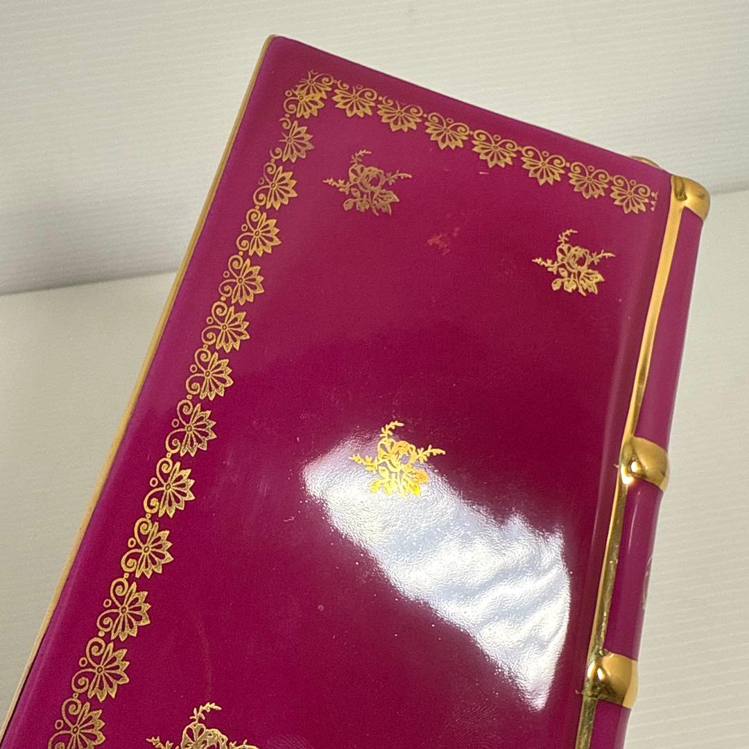 ①レア！空瓶 リモージュ 陶器ボトル ブックボトル ショットグラス 6客セット