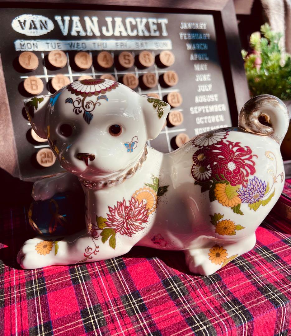 値引フランクリンミント社が1980年代「薩摩の皇犬」陶器製のフィギュリン大変希少