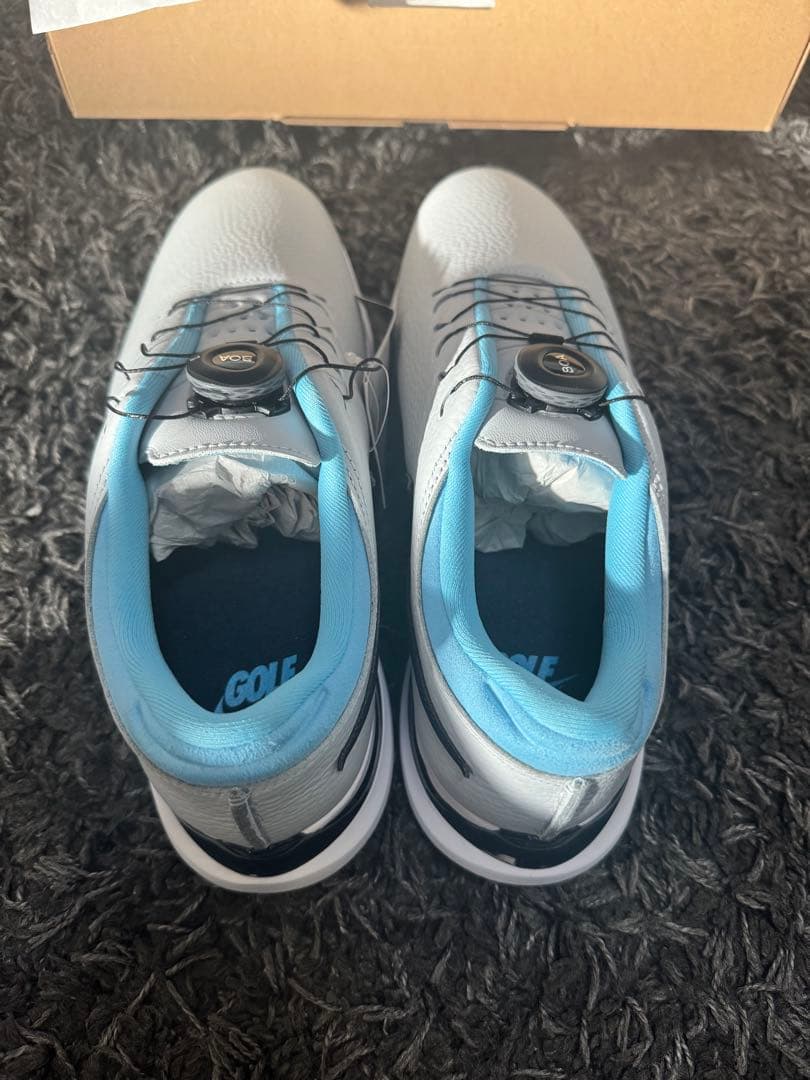 Nike ゴルフシューズ グレー/ブラック/ブルー