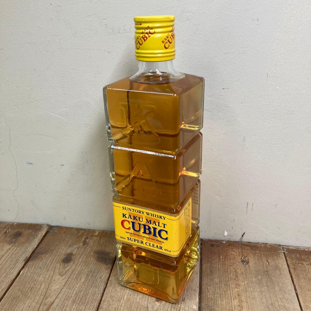 E-壁 希少 サントリー ウィスキー デザインボトル 終売 角 キュービック