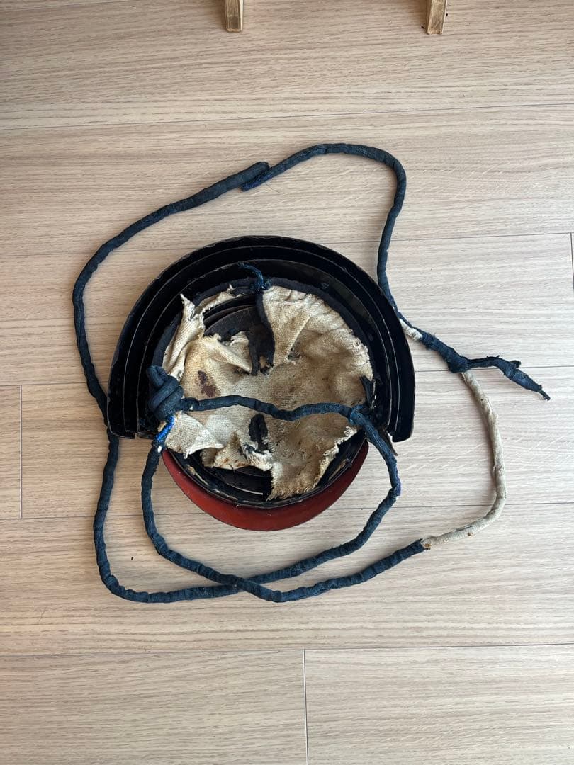 甲冑 兜 足軽 黒漆塗 提灯兜 ちょうちん兜 江戸文久期 仙台城下町旧家蔵出し