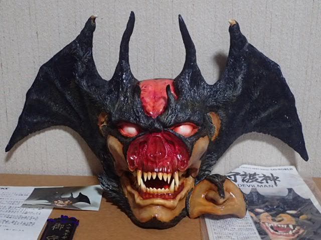 加*正様 ★正規品 希少品 デビルマンヘッド１/１守護神 塗装済完成品 元箱・説