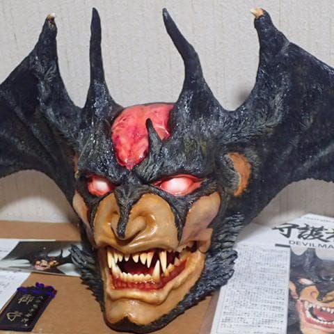 加*正様 ★正規品 希少品 デビルマンヘッド１/１守護神 塗装済完成品 元箱・説