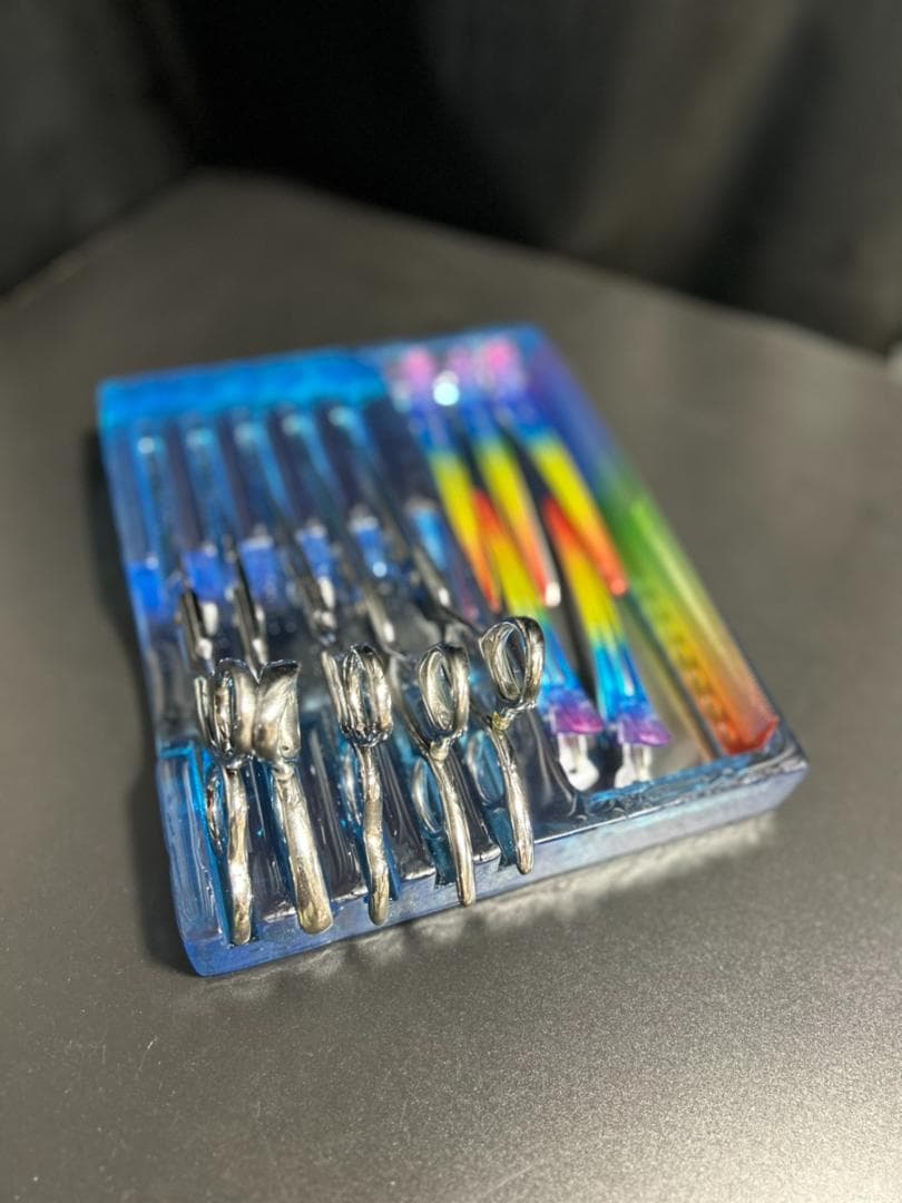 BARBER　barbershop　シザーケース　シザースタンド　レジン