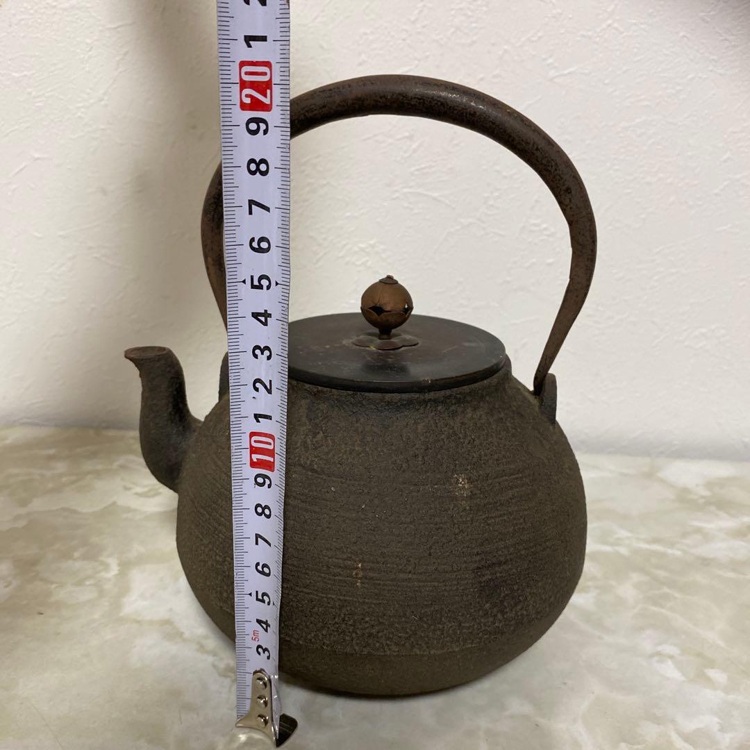 時代物 銅蓋 鉄瓶 m1