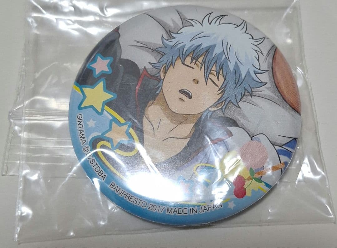 銀魂 一番カフェ 寝顔 缶バッジ 坂田銀時