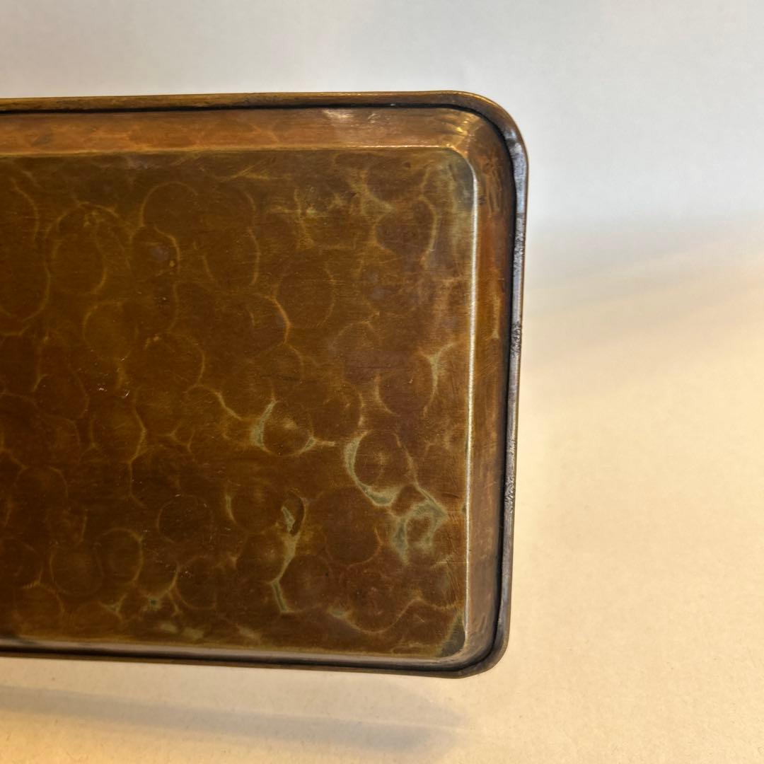 『値引き』【煎茶道具】ビンテージ・アンティーク品　大西成古造黄銅打し　名品急須盆