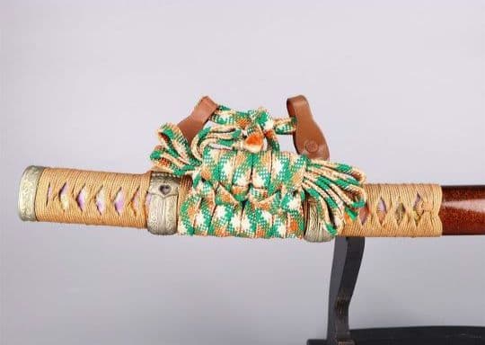 【美品】】高級模擬刀 梨地鞘 陣太刀 合金刀