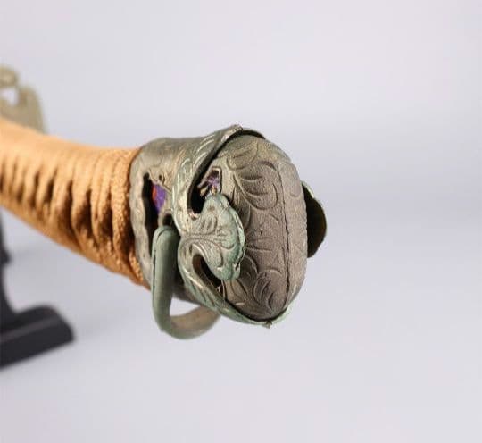 【美品】】高級模擬刀 梨地鞘 陣太刀 合金刀