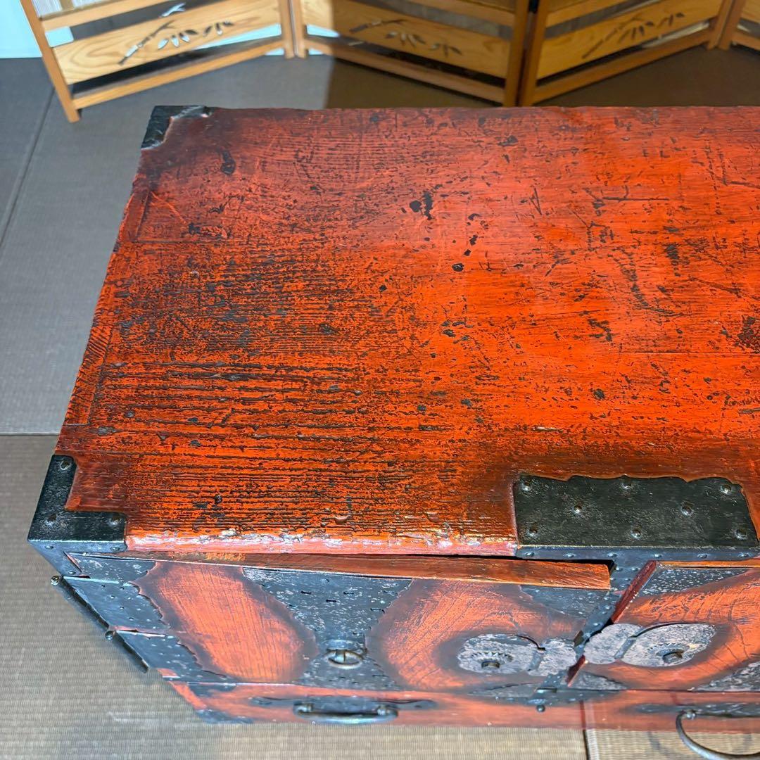 船箪笥　時代箪笥 引出し収納 和家具 アンティーク 伝統工芸 レトロ 和室 座敷