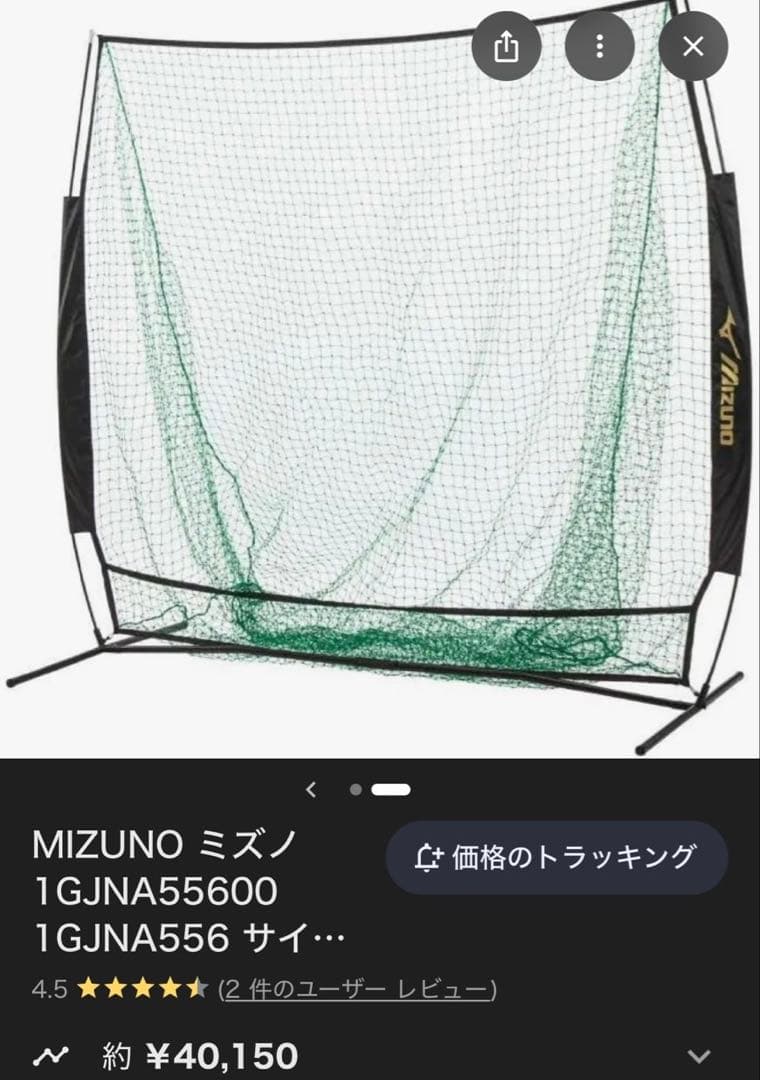 Mizuno バッティングネット グリーン