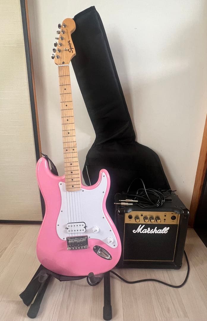 Squier by Fender ピンク エレキギター セット