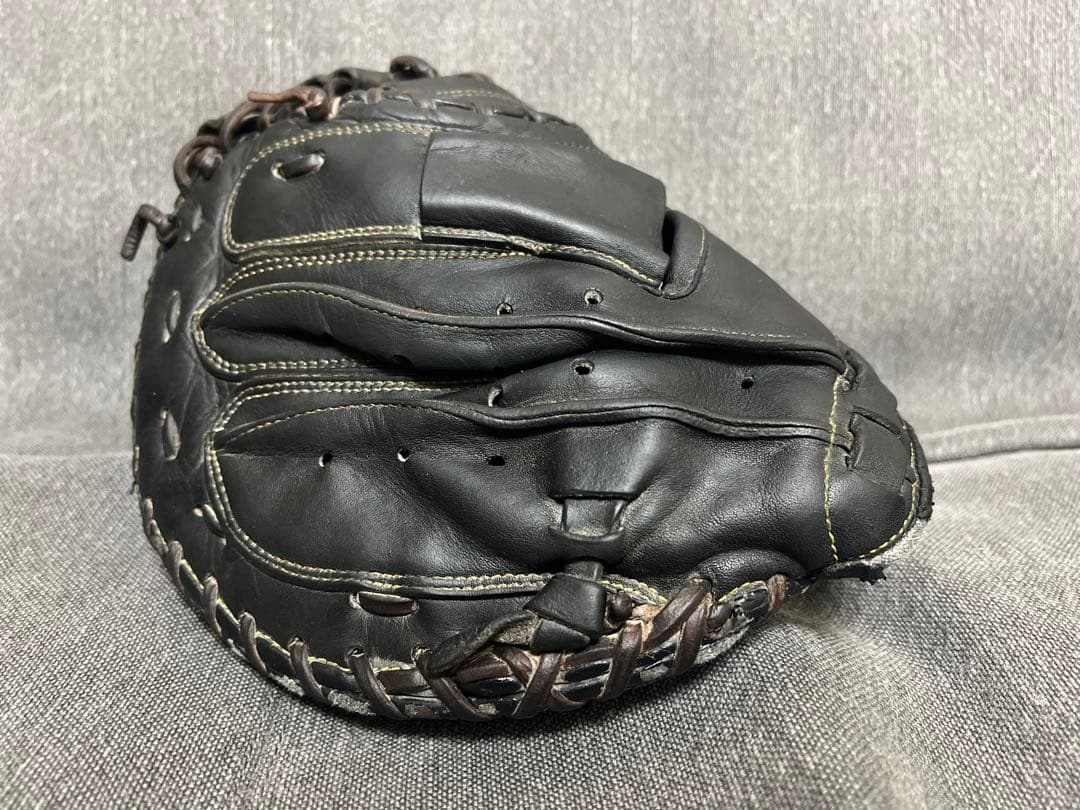 ASICS DIVE 少年野球　キャッチャーミット　グローブ 黒　軟式　ジュニア