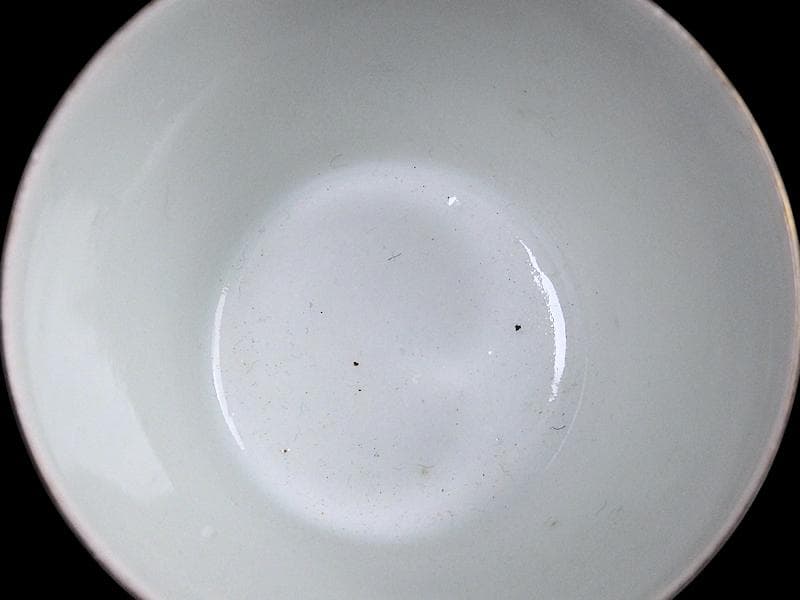 古伊万里　染錦　太湖石に松竹梅の図　蕎麦猪口　C177 AS-CXk