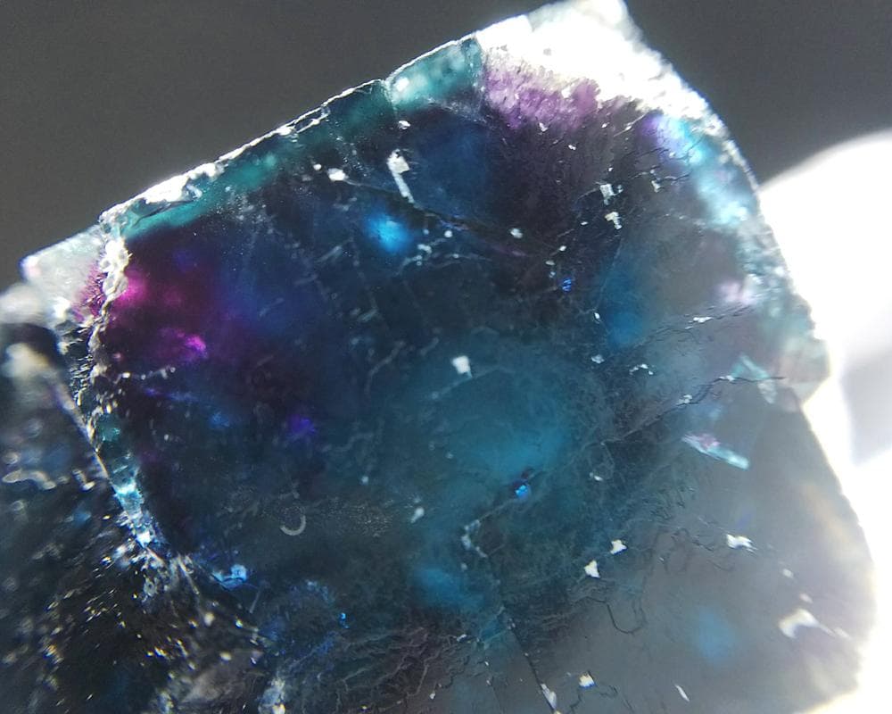 425 オコルス鉱山産 ティールブルー ブルー パープル フローライト