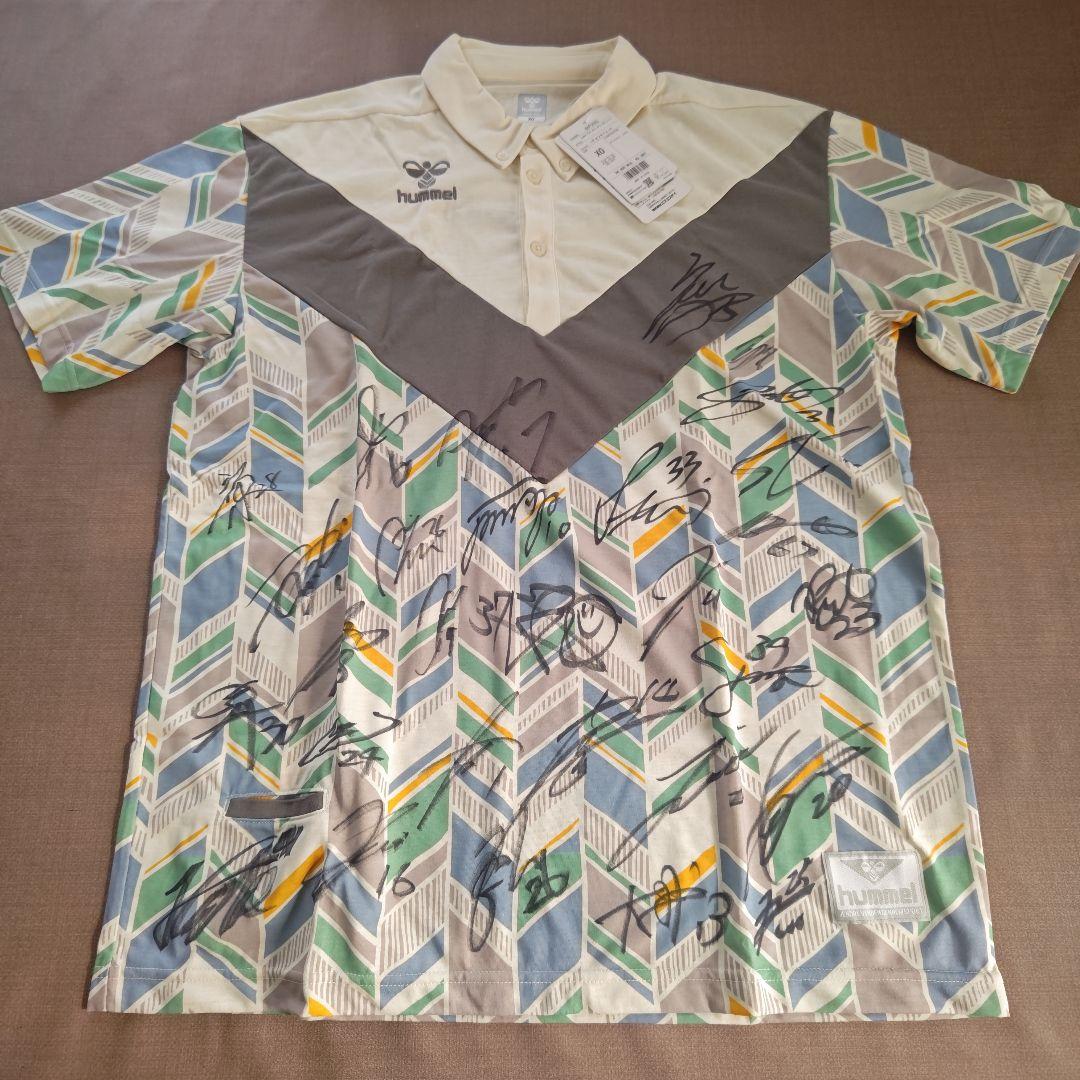 【2023選手会直筆サイン】ジェフ千葉hummelポロシャツ　XO
