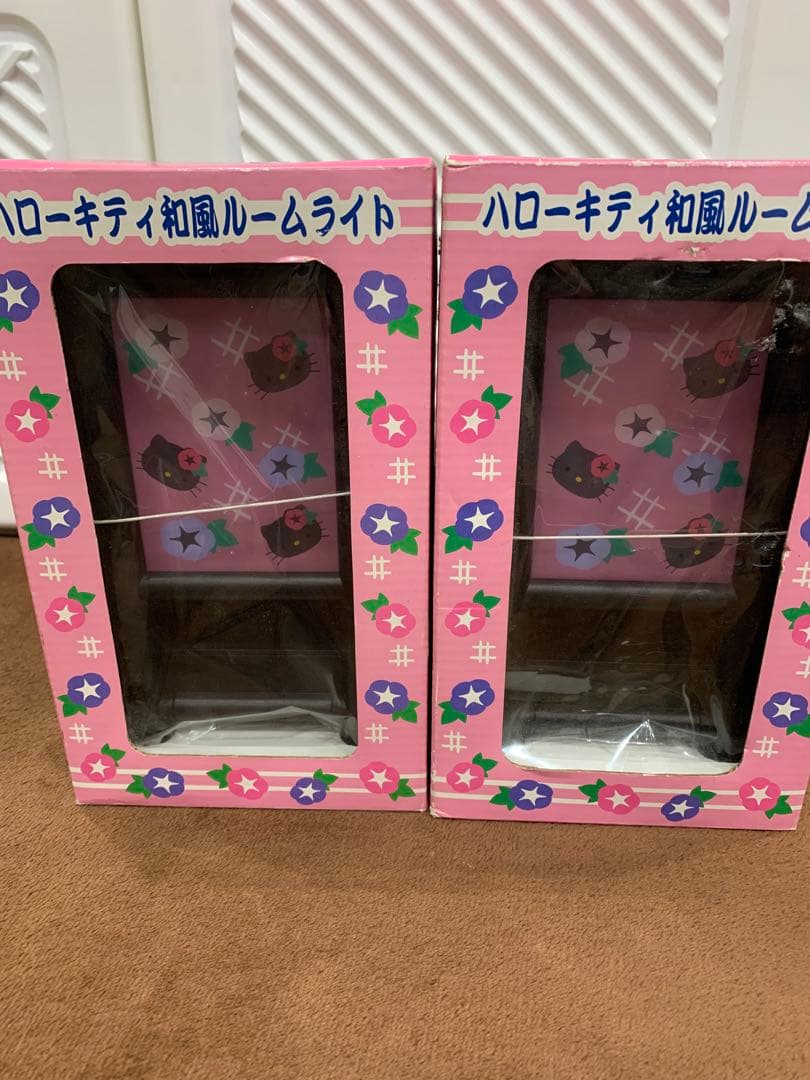 平成レトロ ハローキティ 和風ルームライト 2個 灯籠 2005年 おまけ付き