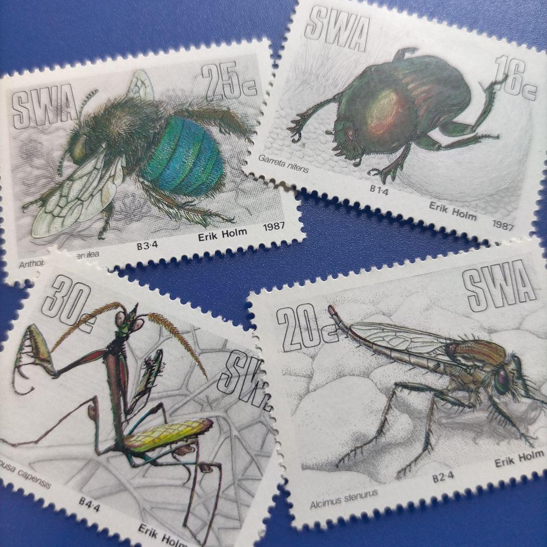3951 外国切手 SWA  1987年 Erik Holm デザイン 昆虫