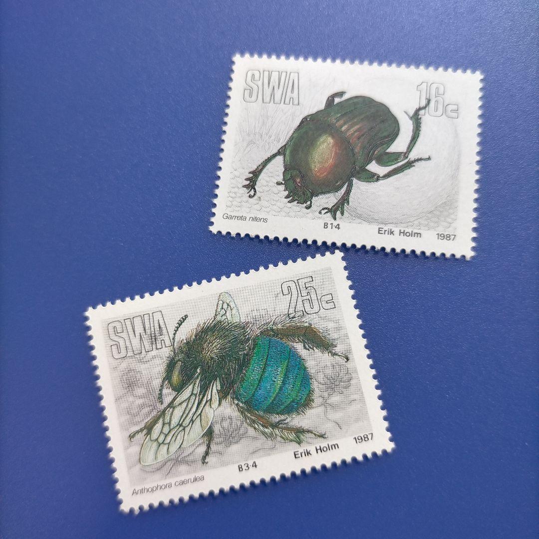 3951 外国切手 SWA  1987年 Erik Holm デザイン 昆虫