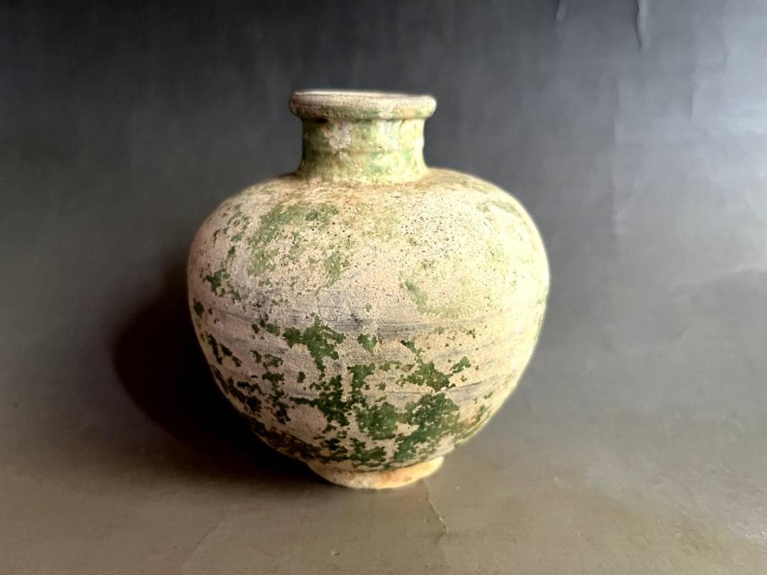 壺■緑釉 土器 須恵器 小壷 発掘品 古壺 時代物 古玩 漢代 時代物 骨董品■