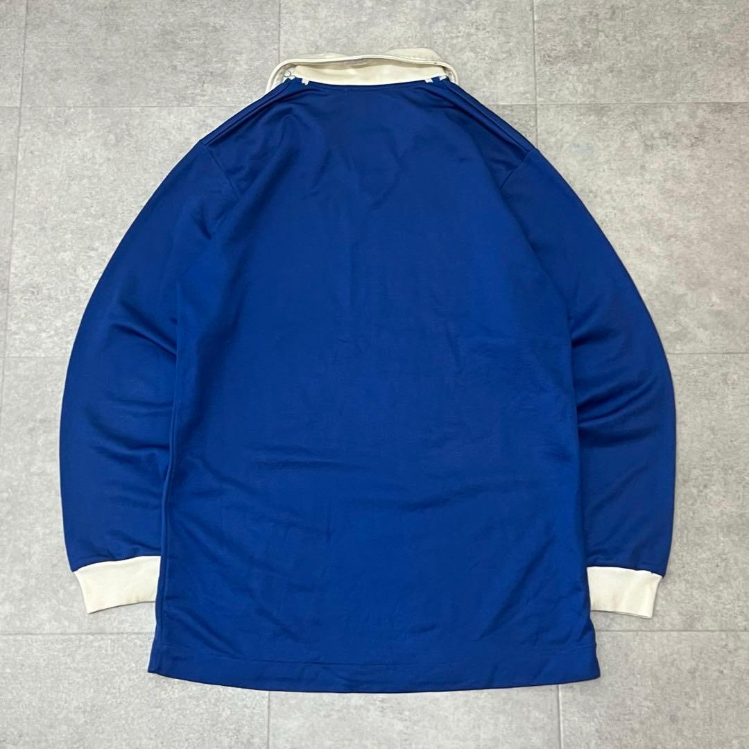 希少　70s 80s アディダス　ゲームシャツ　ユニフォーム　青　ビンテージ　L